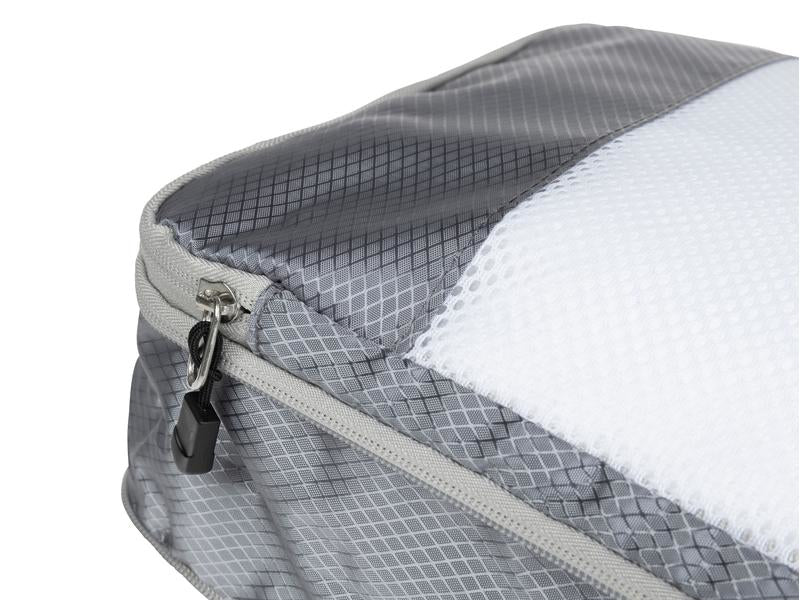 KOOR Packhilfen-Set (Grösse S) – mit Reissverschluss, Tragegriff – 30×9×20 cm – Grau – Polyester – 2-teilig