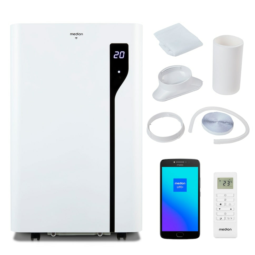 MEDION Klimagerät MD 37734 – 12 000 BTU, bis 36 m², App-Steuerung, Sprachsteuerung, 65 dB