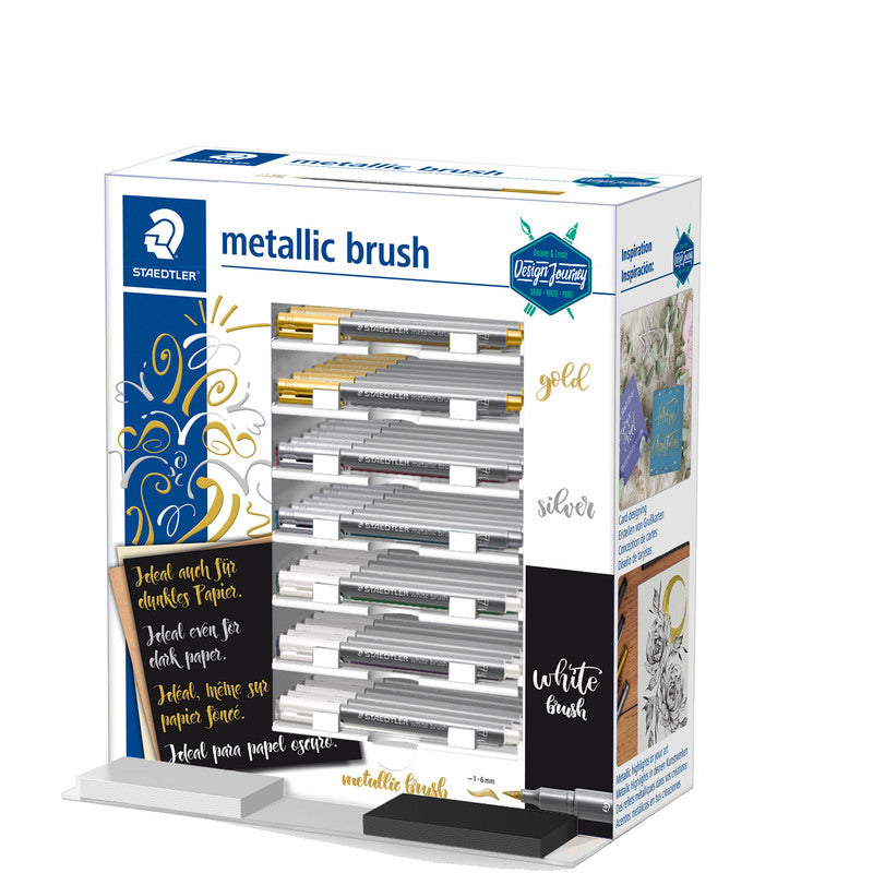 Staedtler Filzstifte Metallic Pinselstift, Strichbreite 1,0–6,0 mm, 70 Stk.