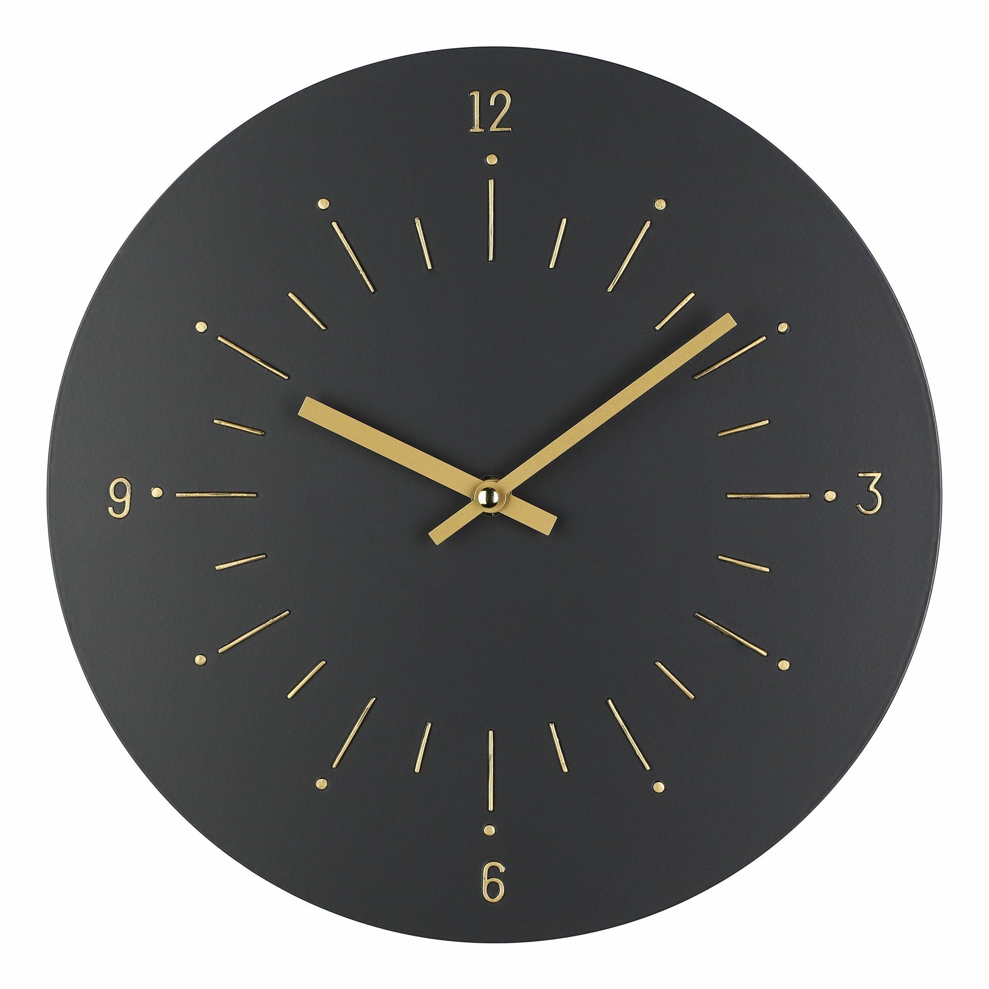 Eglo Wanduhr Takahagi – Ø 30 cm, schwarz, Metall