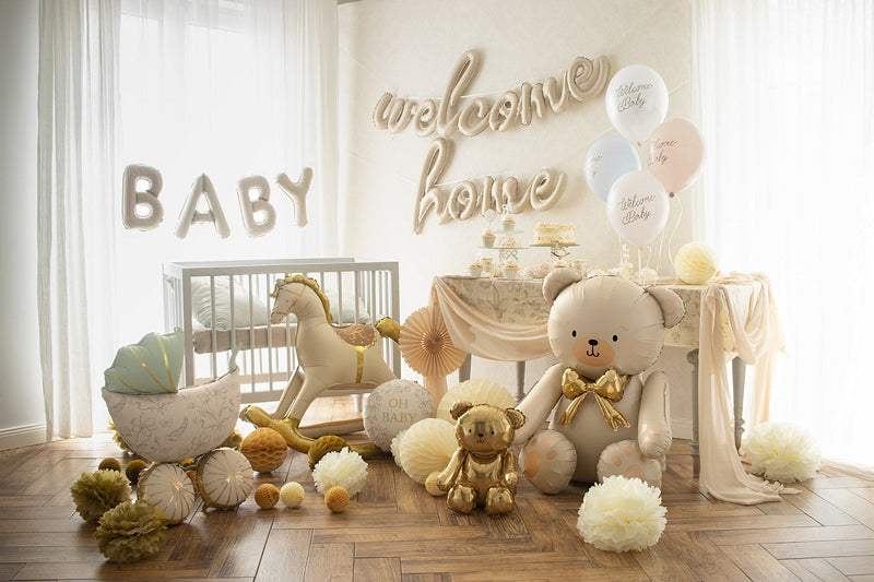 PartyDeco Folienballon Schaukelpferd – Mehrfarbig – 86 × 106 cm – Folie – 1 Stk