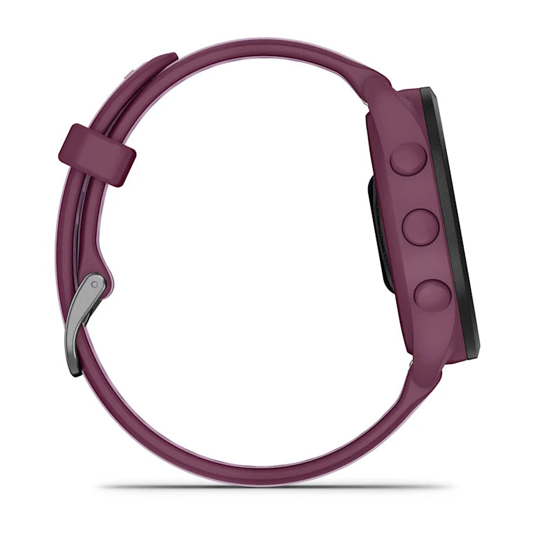 Garmin Forerunner 165 Music – GPS-Smartwatch – 43 mm, 1,2", GPS, Bluetooth, Schwimmen, Beere/Flieder