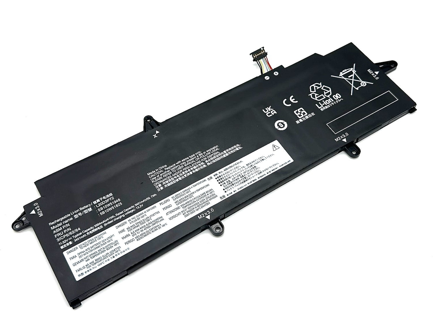 Vistaport Notebook-Akku – für Lenovo ThinkPad X13 Gen. 3 (21BQ, 21BN, 21CN) – 41 Wh, 11,52 V – Schwarz