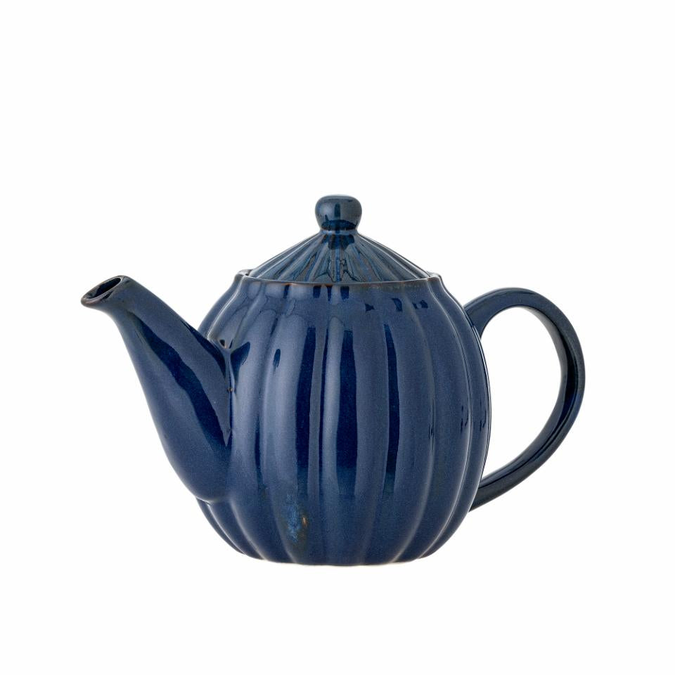 Bloomingville Teekanne Vintage in Bloom – 1 l, Ø 13,0 cm, Steingut, spülmaschinenfest