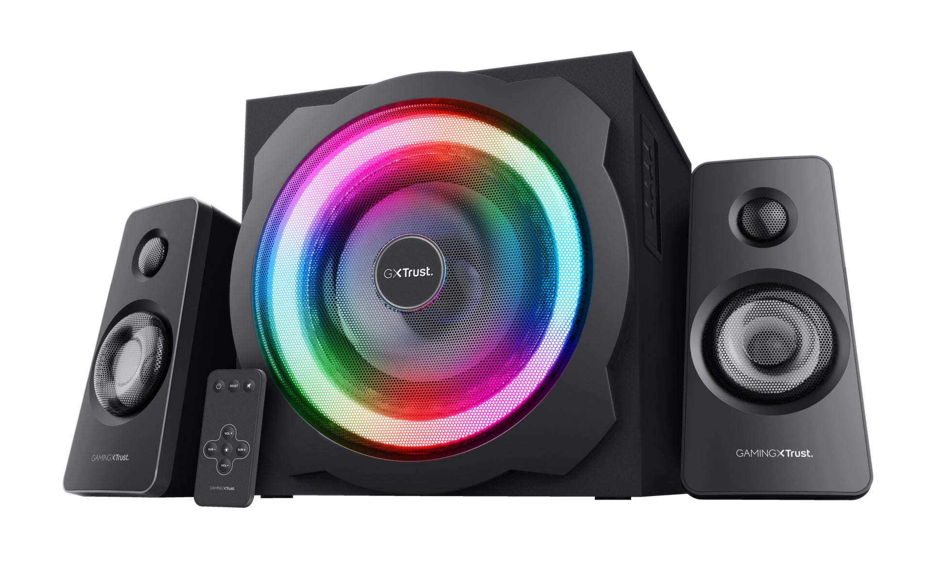 Trust GXT 629 Tytan – PC-Lautsprecher-Set 2.1 – 60 W, mit 30 W Subwoofer, Schwarz