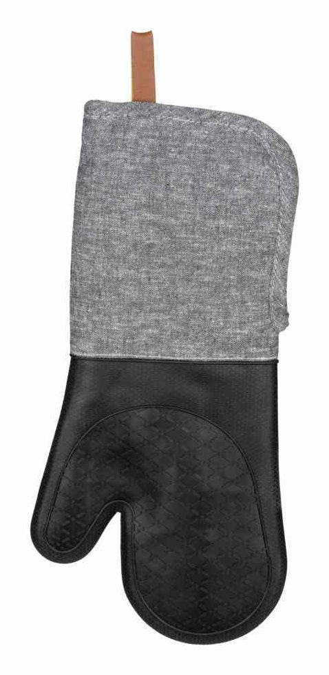 Wenko – Küchenhandschuhe 18 × 38 × 2 cm, Silikon, Schwarz