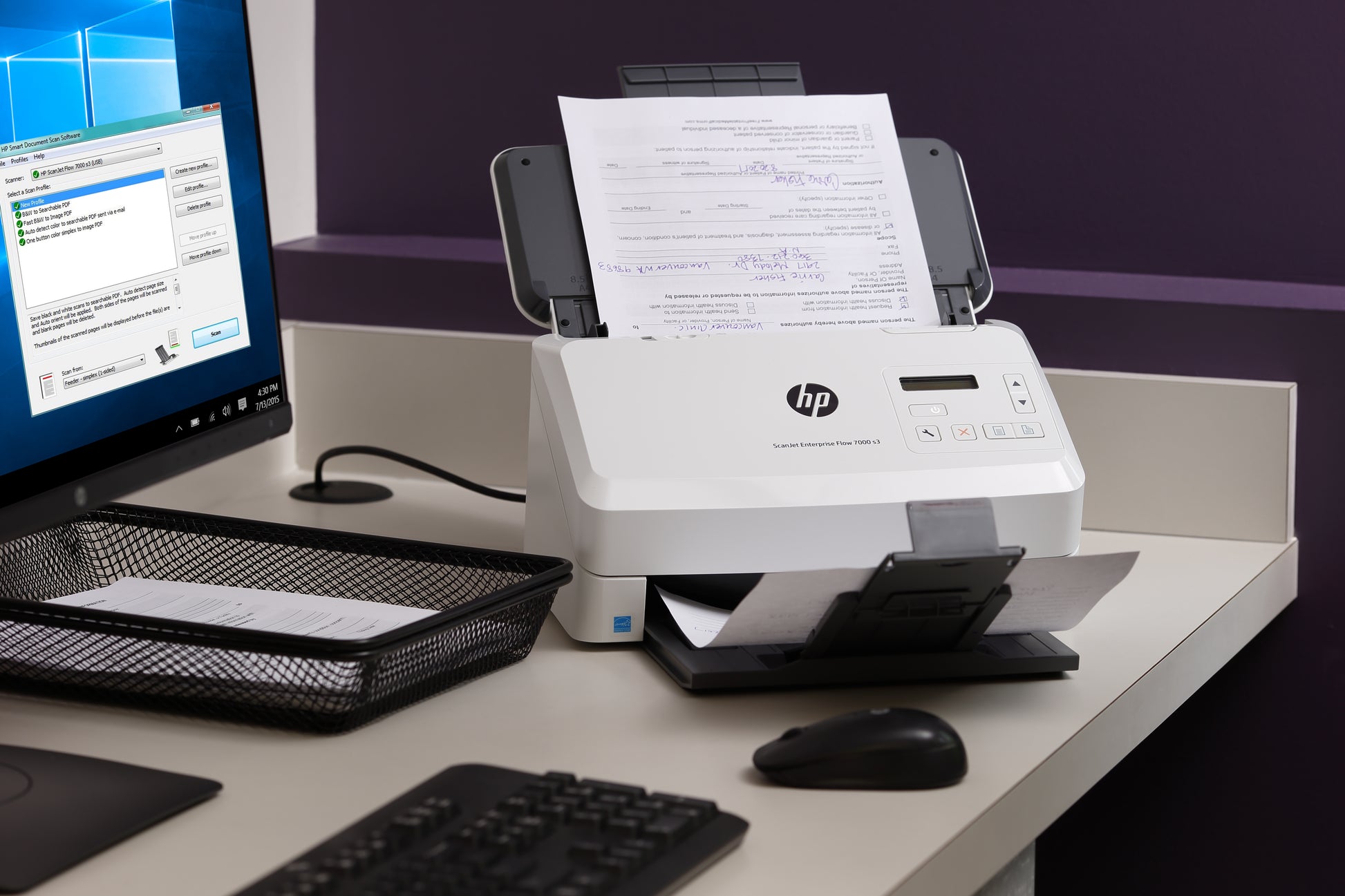 HP SCANJET ENTERPRISE FLOW 7000 S3 – Dokumentenscanner, Duplex, 75 Seiten pro Minute