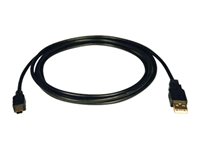 Tripp Lite USB-A auf Mini-USB-B Kabel – USB 2.0 (480 Mbit/s) – 0,91 m – Goldstecker – Schwarz