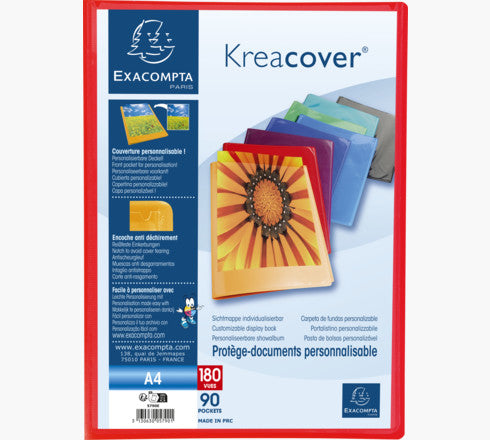 Exacompta Sichtbuch Kreacover, für A4, 90 Hüllen – PP – mehrfarbig, 8er-Pack
