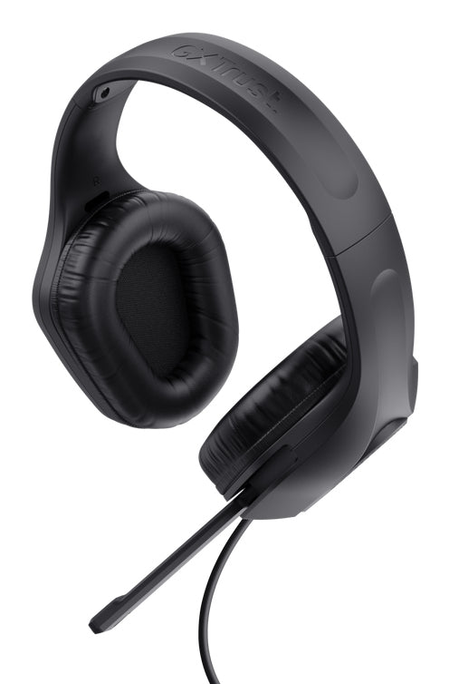 Trust GXT 416 Zirox Gaming-Headset – On-Ear, Stereo, Kabelgebunden, 3,5 mm Klinke + USB-A, Schwarz