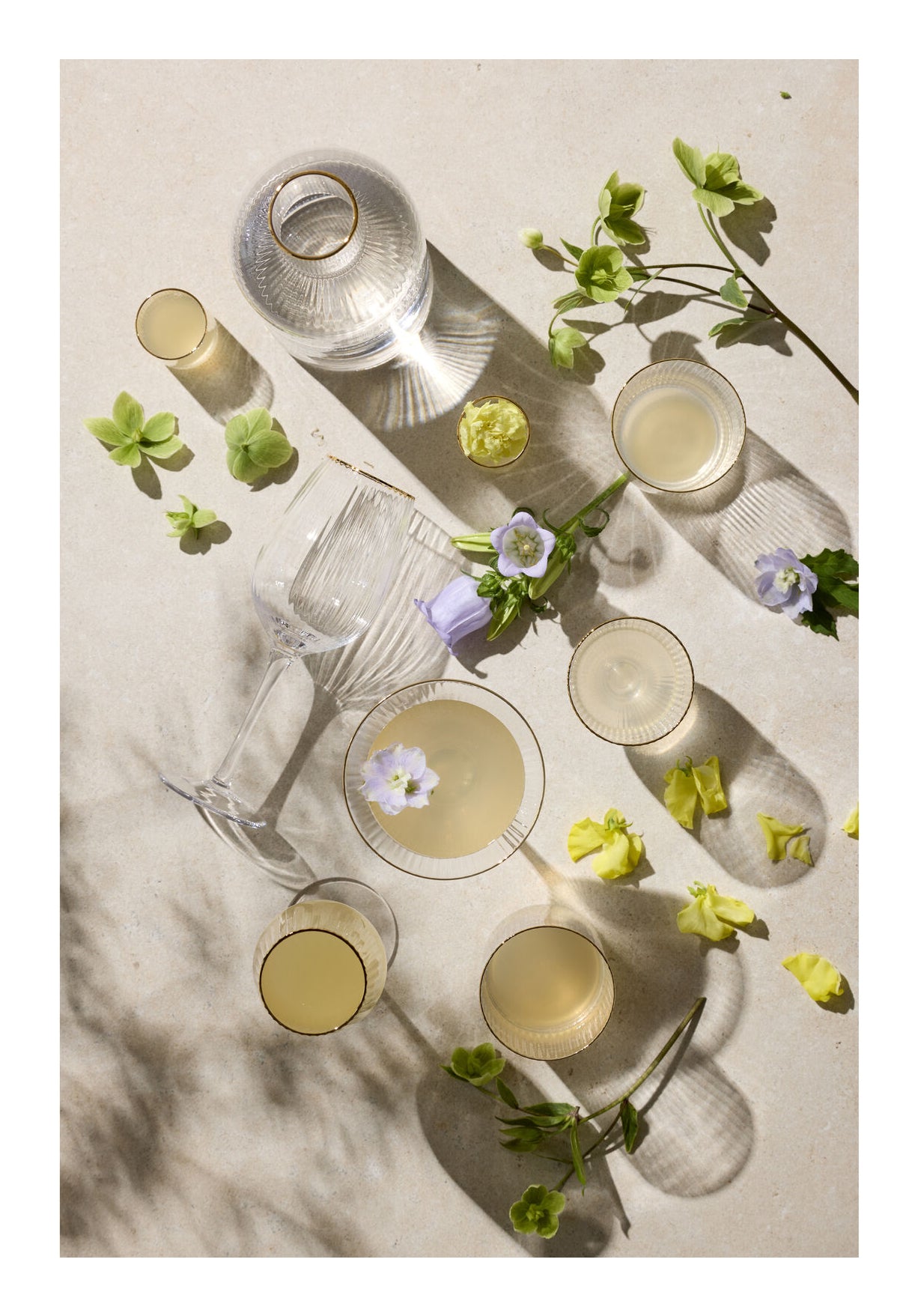 Lyngby Glas Trinkglas Palermo Gold – 4er Set, 500 ml, Ø 7,5 cm, Glas, Gold