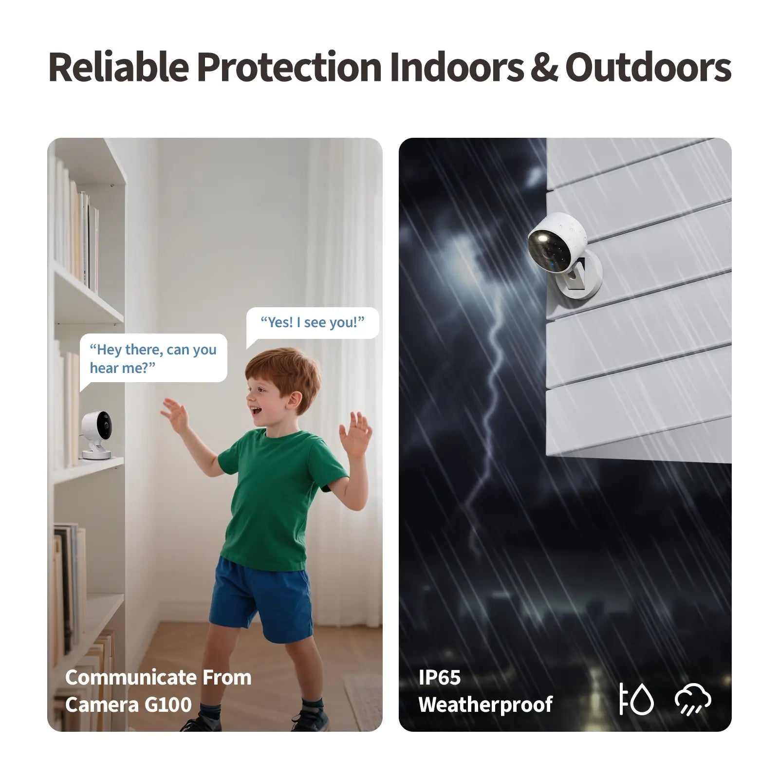 Aqara G100 IP-Sicherheitskamera – 3,69 MP, IP65, WLAN, Schwarz