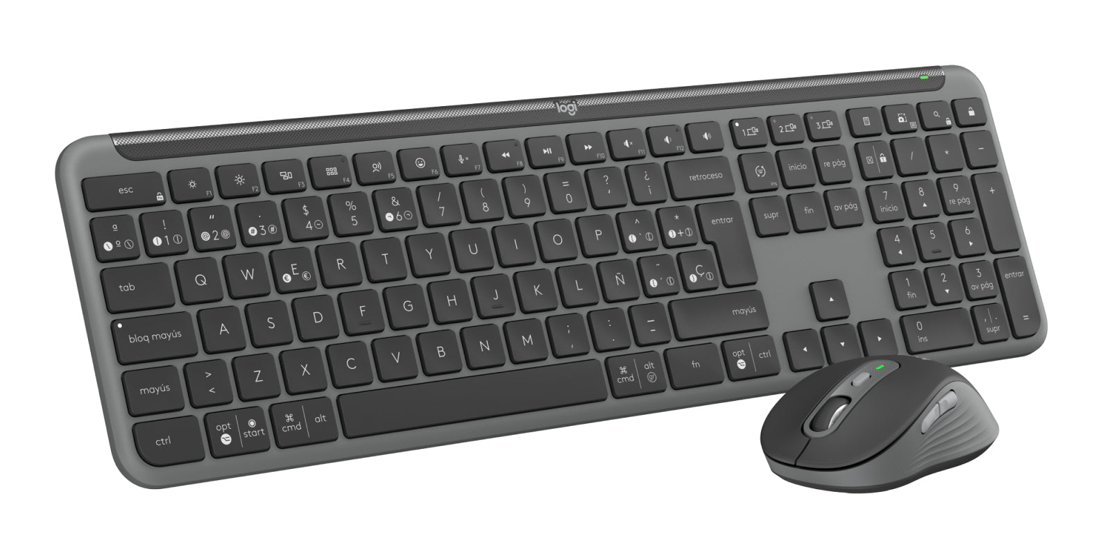 Logitech MK950 Signature – Tastatur-Maus-Set – Scherenmechanik, beleuchtet – Bluetooth & 2,4 GHz (Logi Bolt)