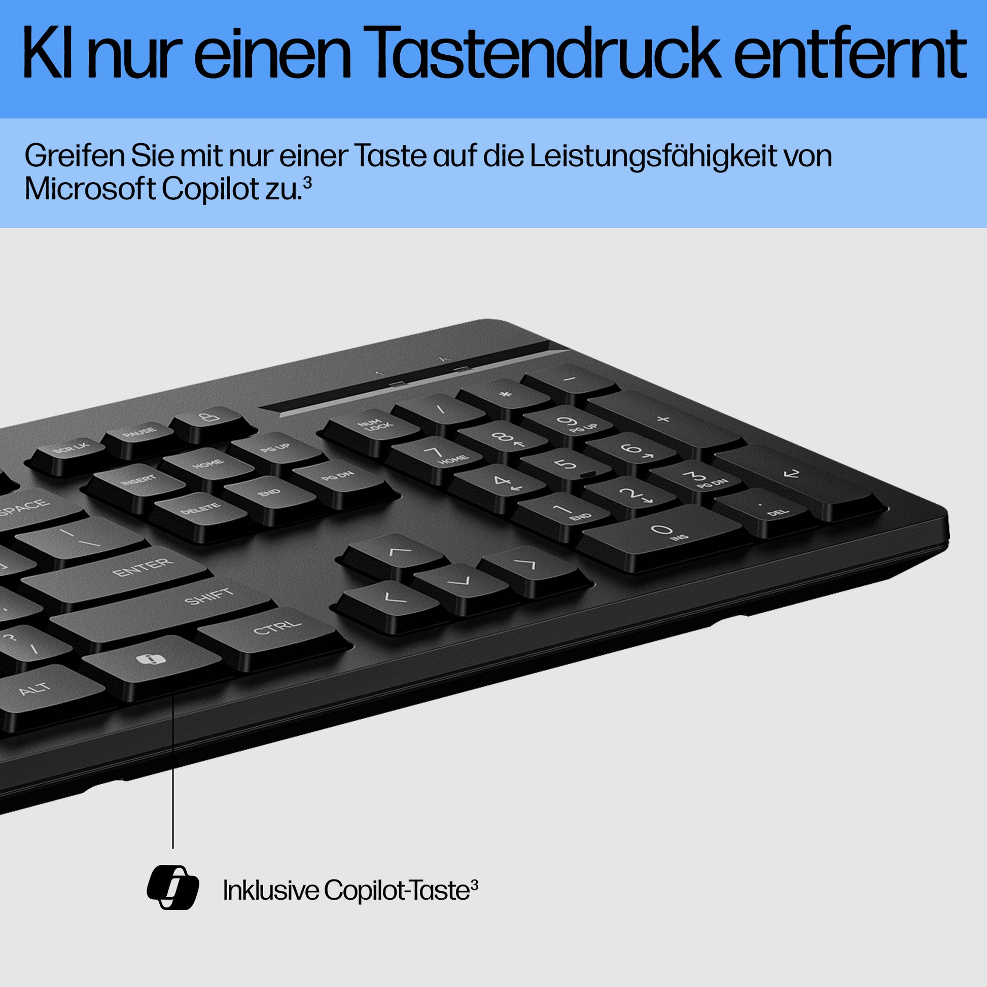 HP 125 G2 – Tastatur – kabelgebunden (USB) – Schwarz