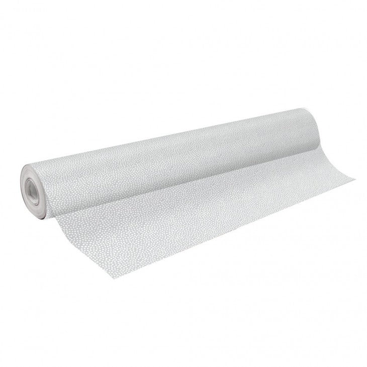 Clairefontaine Geschenkfolie mit weissen Punkten – 70 cm × 50 m – transparent, 1 Stk.