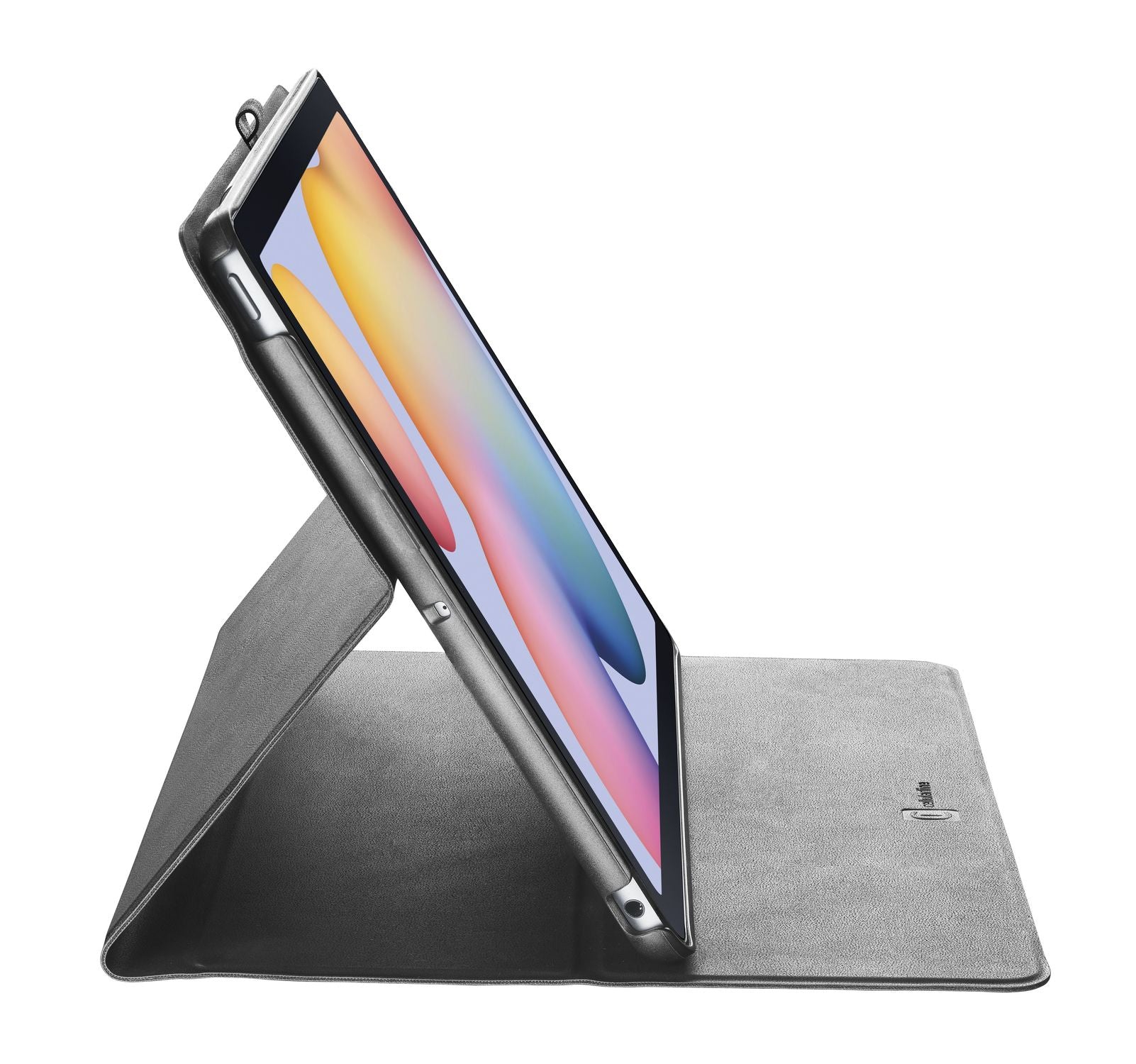 Cellularline Stand Case Tab Notebook-Schutzhülle – für Galaxy Tab S6 Lite, Stoßschutz, Kunstleder, Schwarz