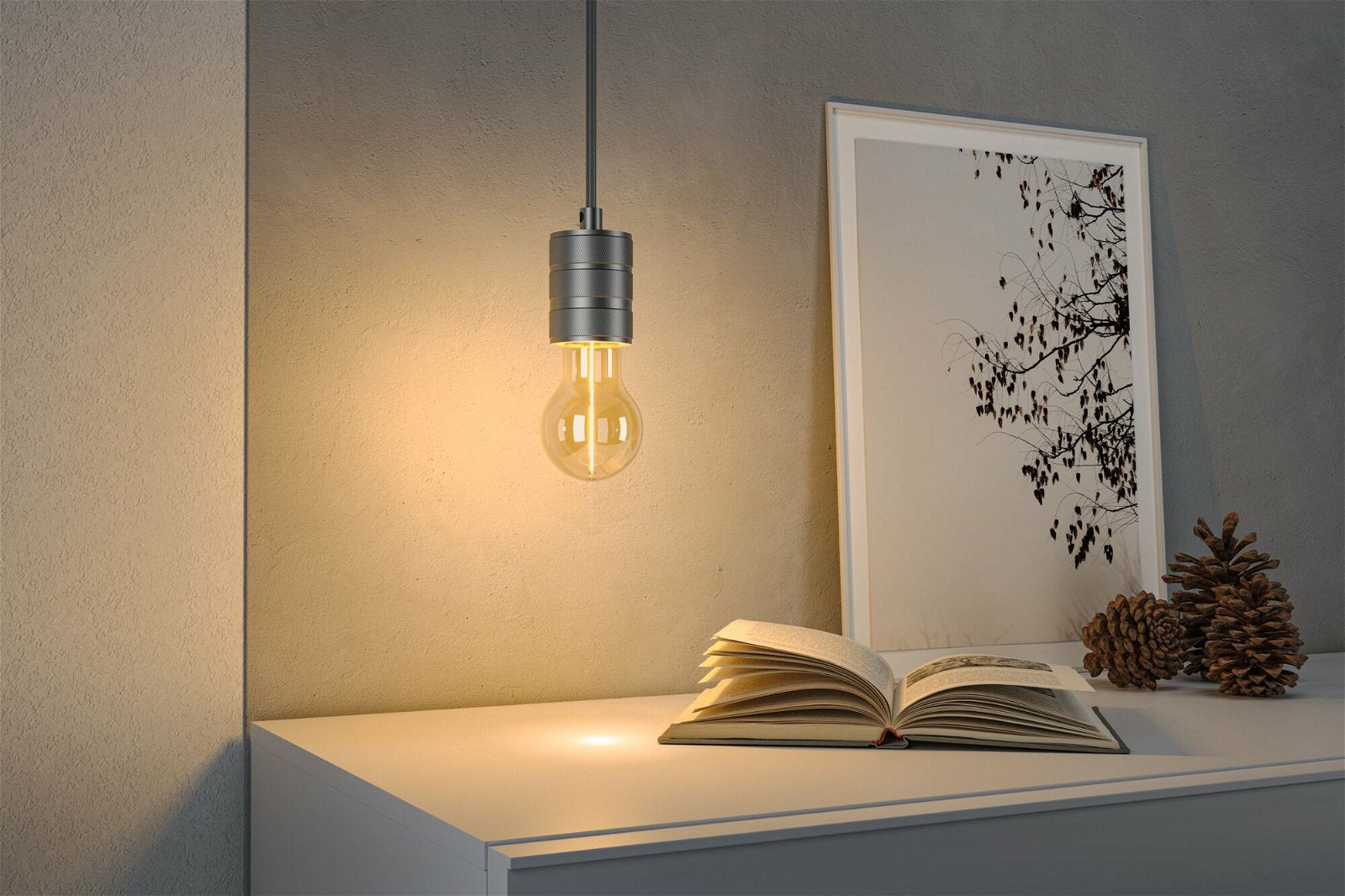 Paulmann LED-Leuchtmittel E27 Birnenform – Warmweiss 1800 K, 90 lm, 2,2 W – 1 Stk., Gold/Glas