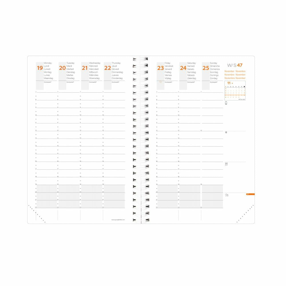 Quo Vadis Time & Life – Kalendereinlage 2026, 1 Woche/2 Seiten, 16 × 24 cm, für Time & Life Large