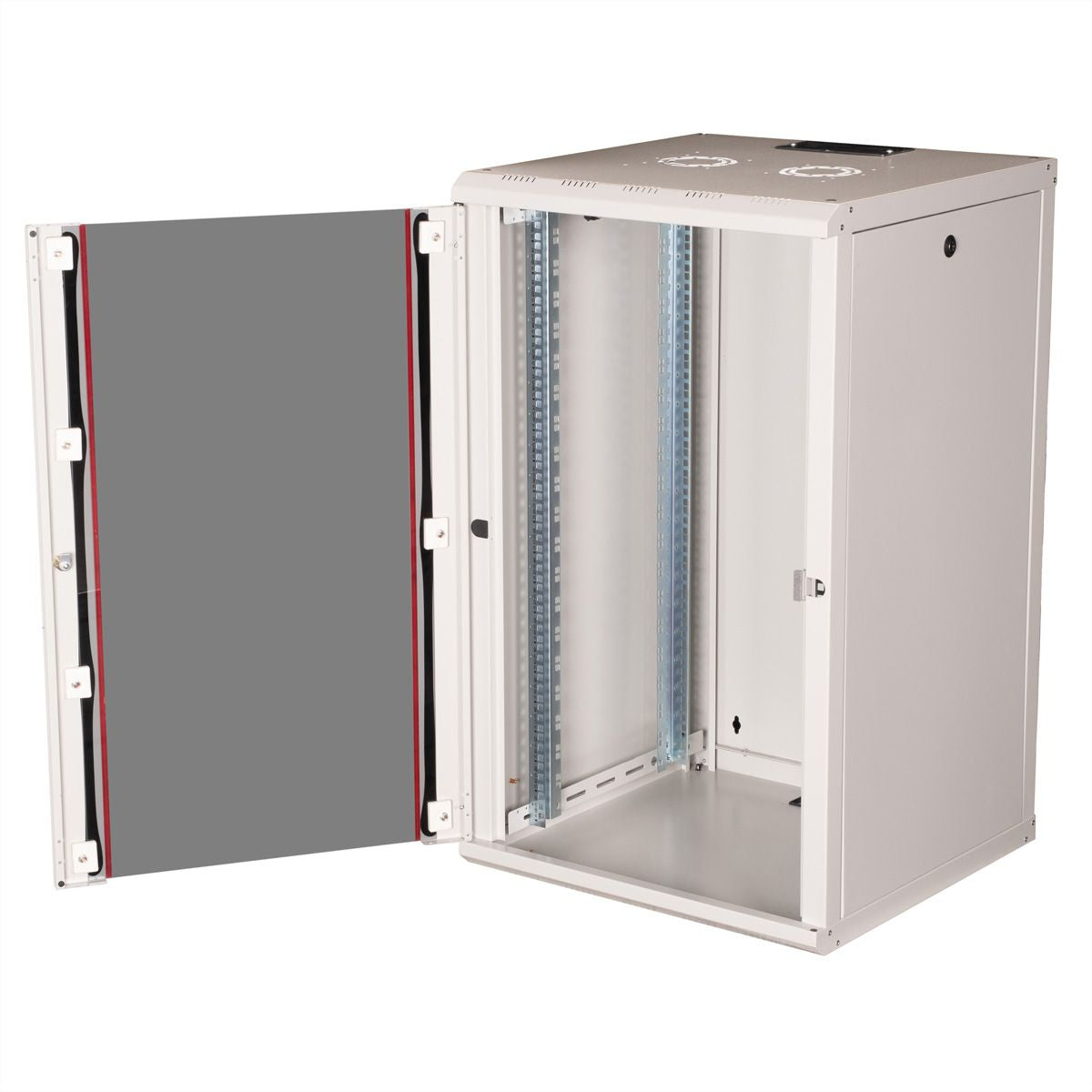 ROLINE Pro – 19" Wandverteiler 20U, IP20, abschliessbar, 600 × 600 × 996 mm, lichtgrau, Stahl