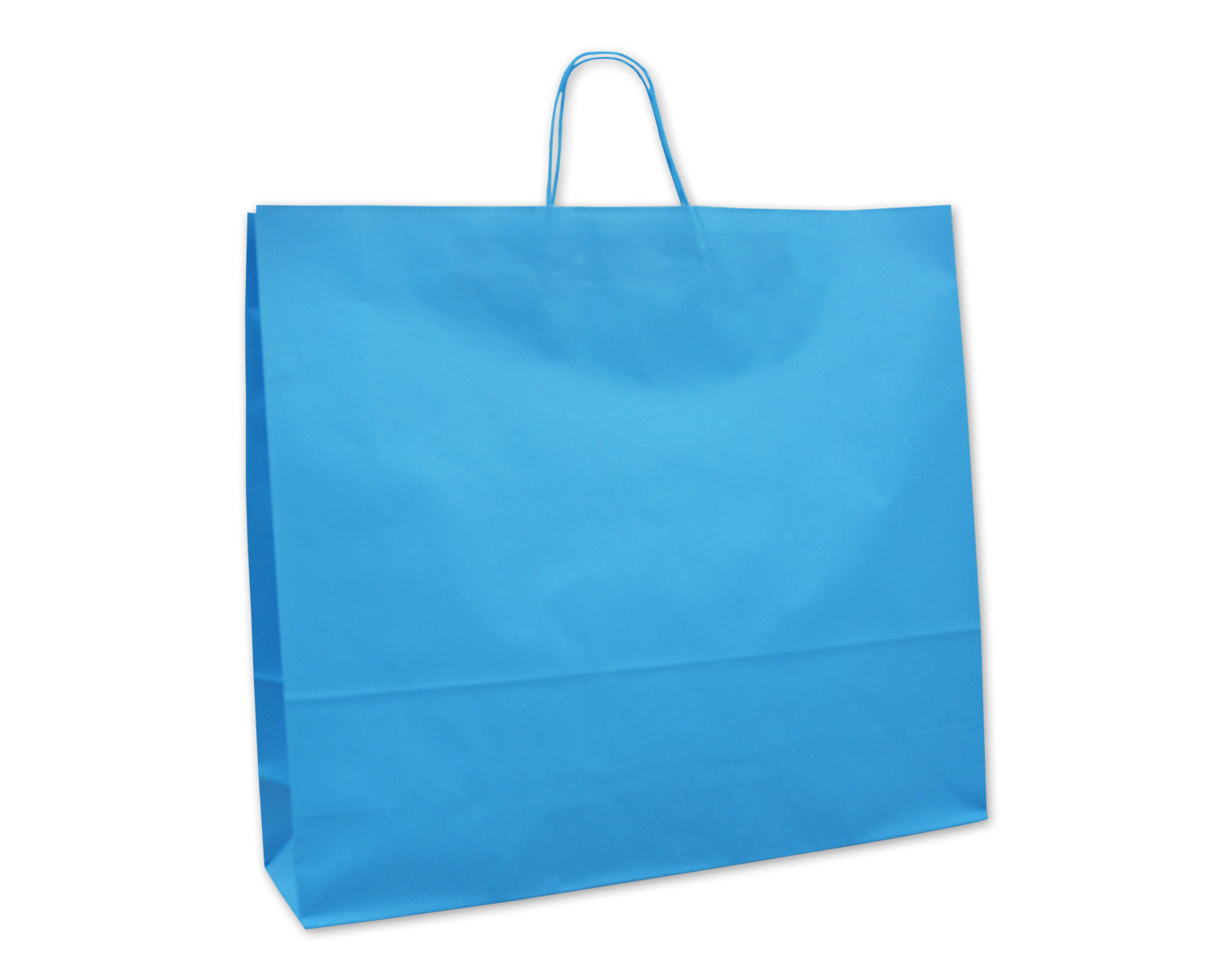 Elco Papiertragetasche – Türkis, 550 × 150 × 490 mm, Traglast 3 kg, 25 Stk.