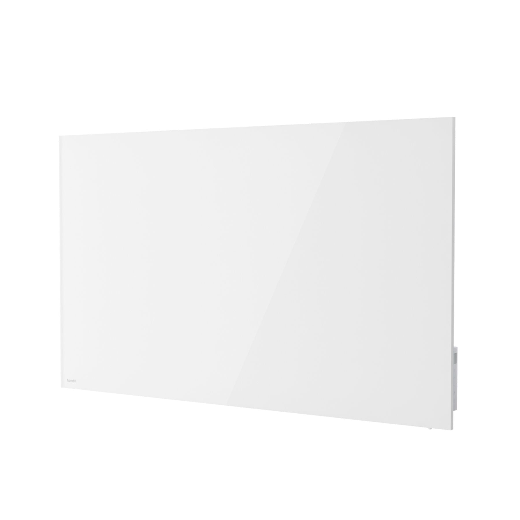 Hombli Smart Infrarot-Heizlüfter – 100 × 60 cm, Glas, Weiss
