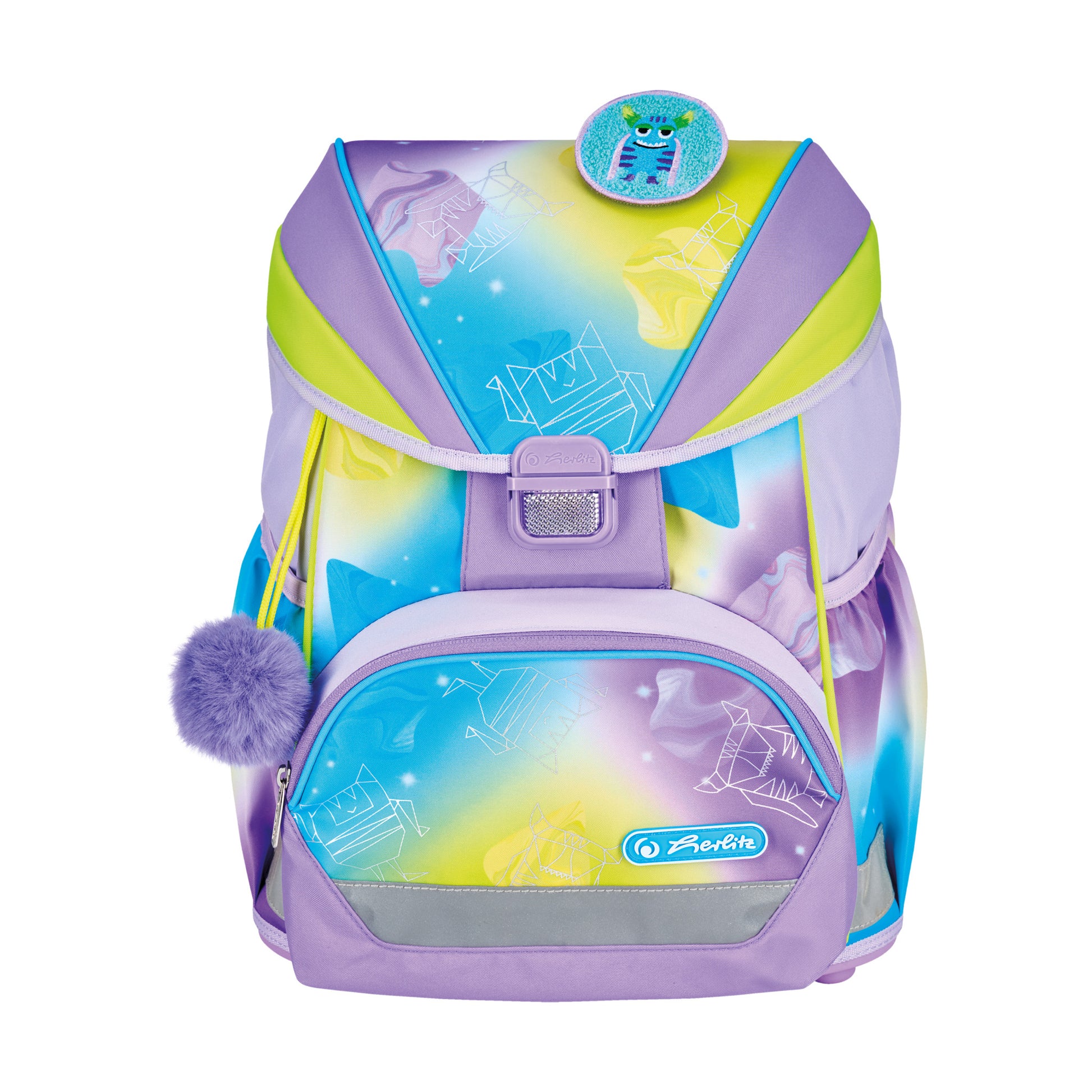 Herlitz UltraLight XL Plus – Schulrucksack-Set, Little Monster, 22 l, 32×39×25 cm