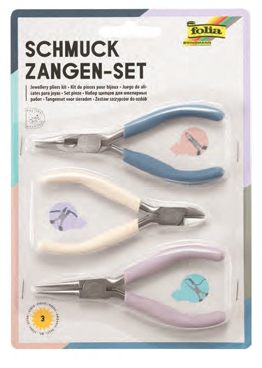 Folia Schmuckzangen-Set – 3-teiliges Set – sortiert – 114 mm