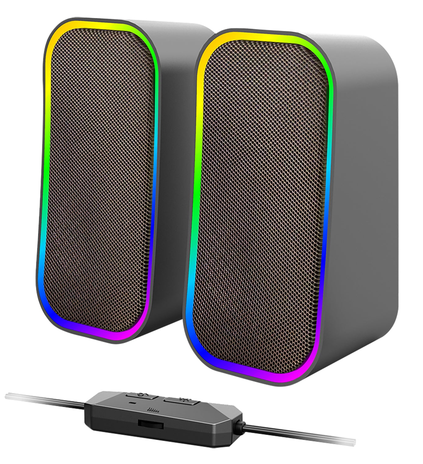 SPEEDLINK Token RGB – PC-Lautsprecher – 2.0, 6 W, 3,5 mm, Schwarz