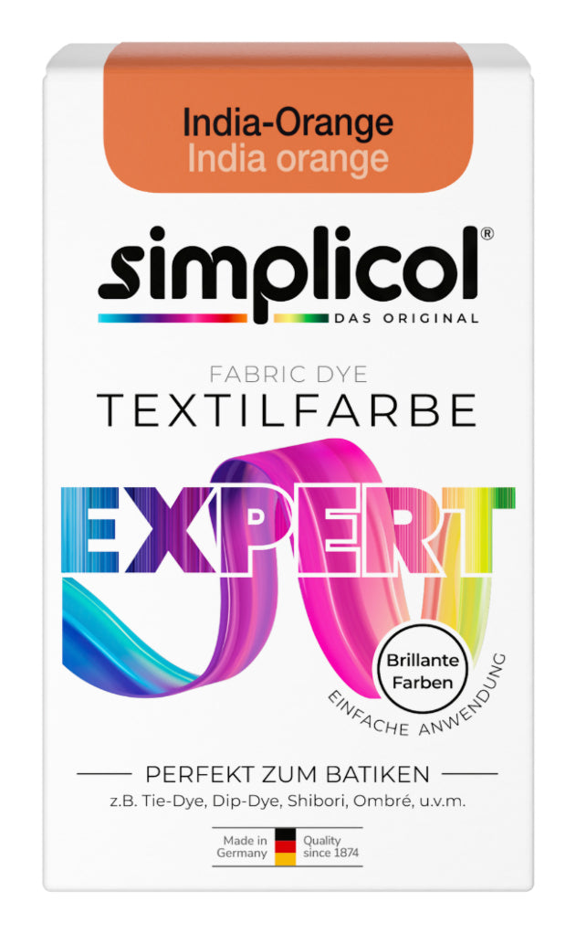 Simplicol Expert Textilfarbe – Dunkelorange (India-Orange) – 150 ml – für Stoffe