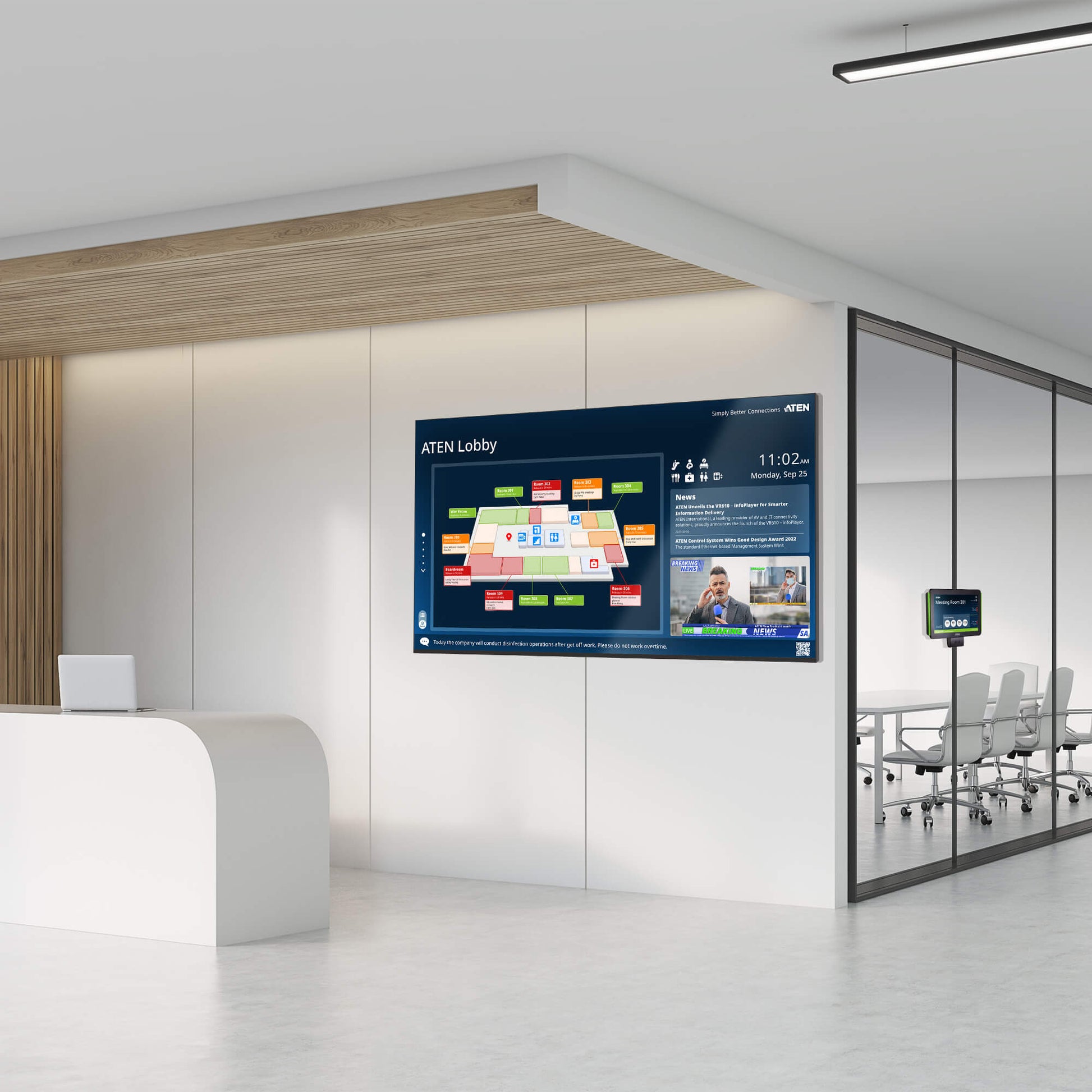 ATEN VR610 – Touchpanel – Ethernet/LAN, PoE, Schwarz, für VK430 RBS-Panels