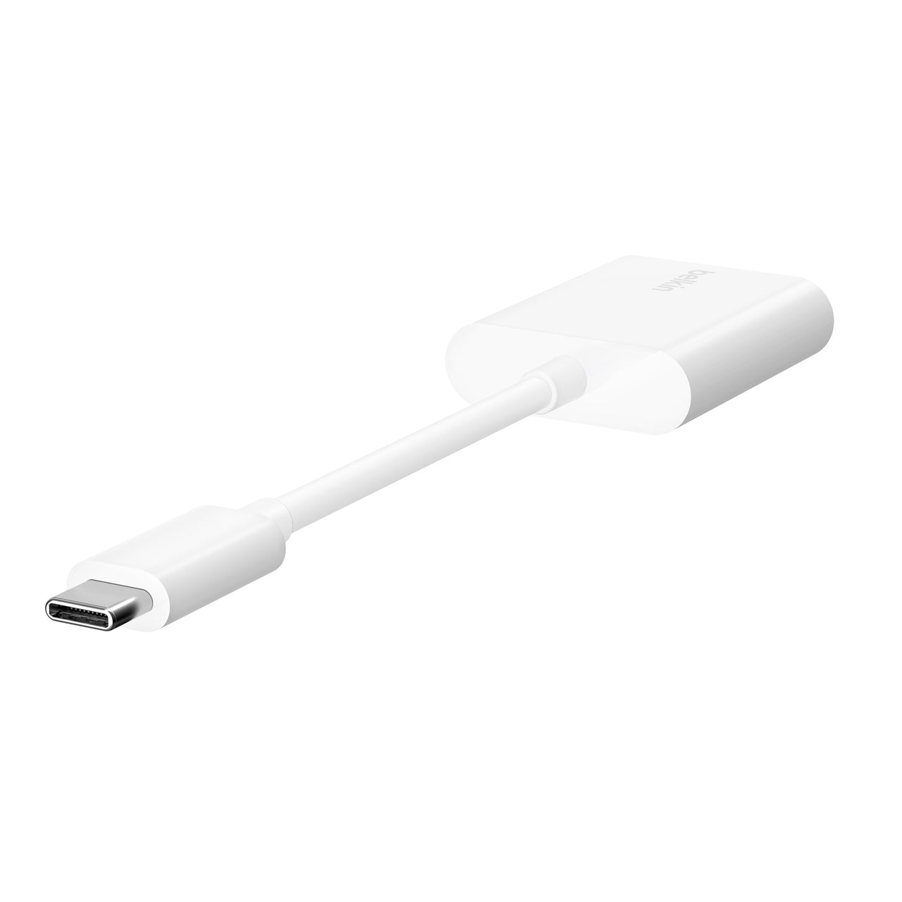 Belkin USB-C Audio- & Ladeadapter – 2× USB-C, 60 W USB-C PD – für iPad, Pixel, Galaxy – Weiss