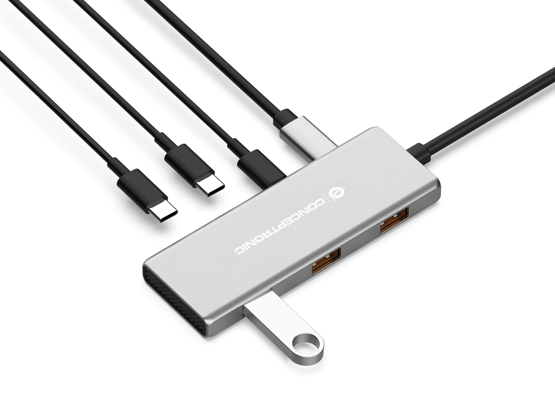 Conceptronic HUBBIES17G USB-Hub – USB-C, 4× USB-C, 3× USB-A, 100 W PD, für Windows/Mac/Android