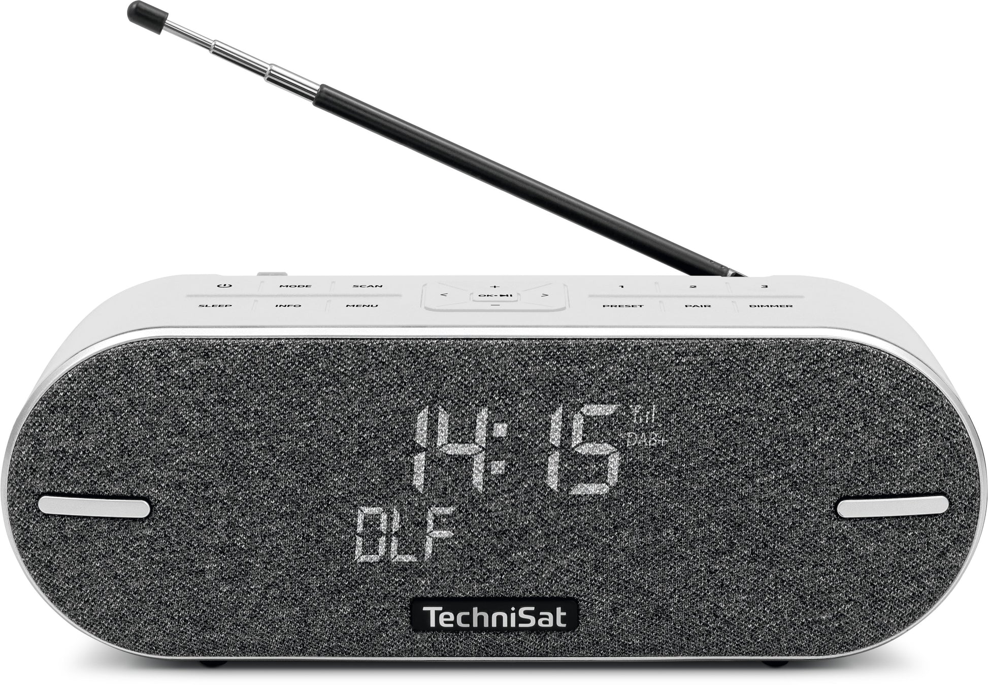 TechniSat DigitRadio BT 2 – DAB-/Internetradio – Portabel – UKW, Bluetooth, Akkubetrieb, IPX5 – Weiss