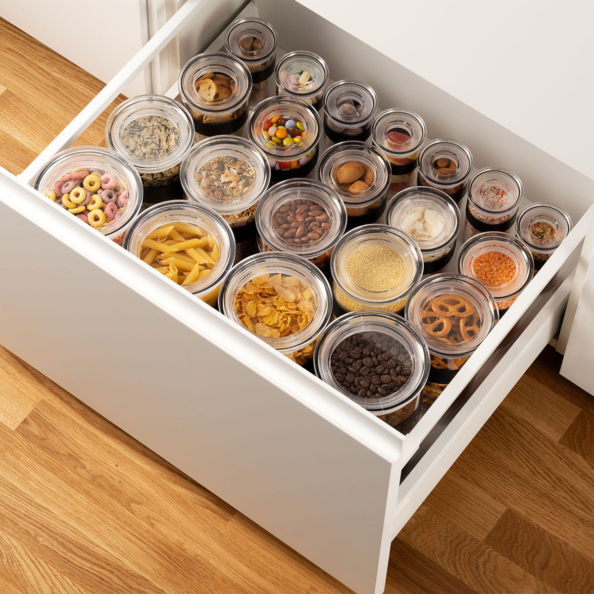 Bodum Presso Vorratsdose – 2 l – eckig – 12,5 × 22,5 × 12,5 cm – Kunststoff – weiss