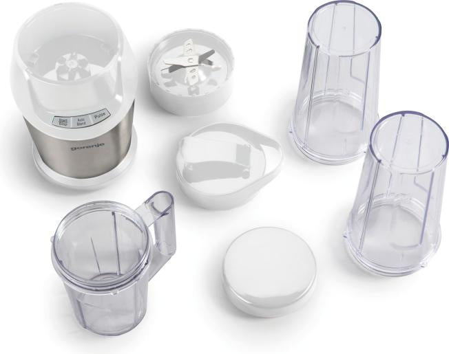 Gorenje Smoothie-Mixer BN1000E – 0,75 l, 1000 W, spülmaschinenfest – weiss/silber