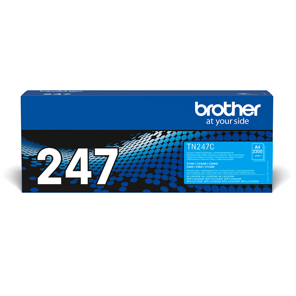 Brother Toner TN-247C – cyan, 2300 Seiten – für Brother DCP-L3550CDW/HL-L3270CDW/MFC-L3730CDN und andere