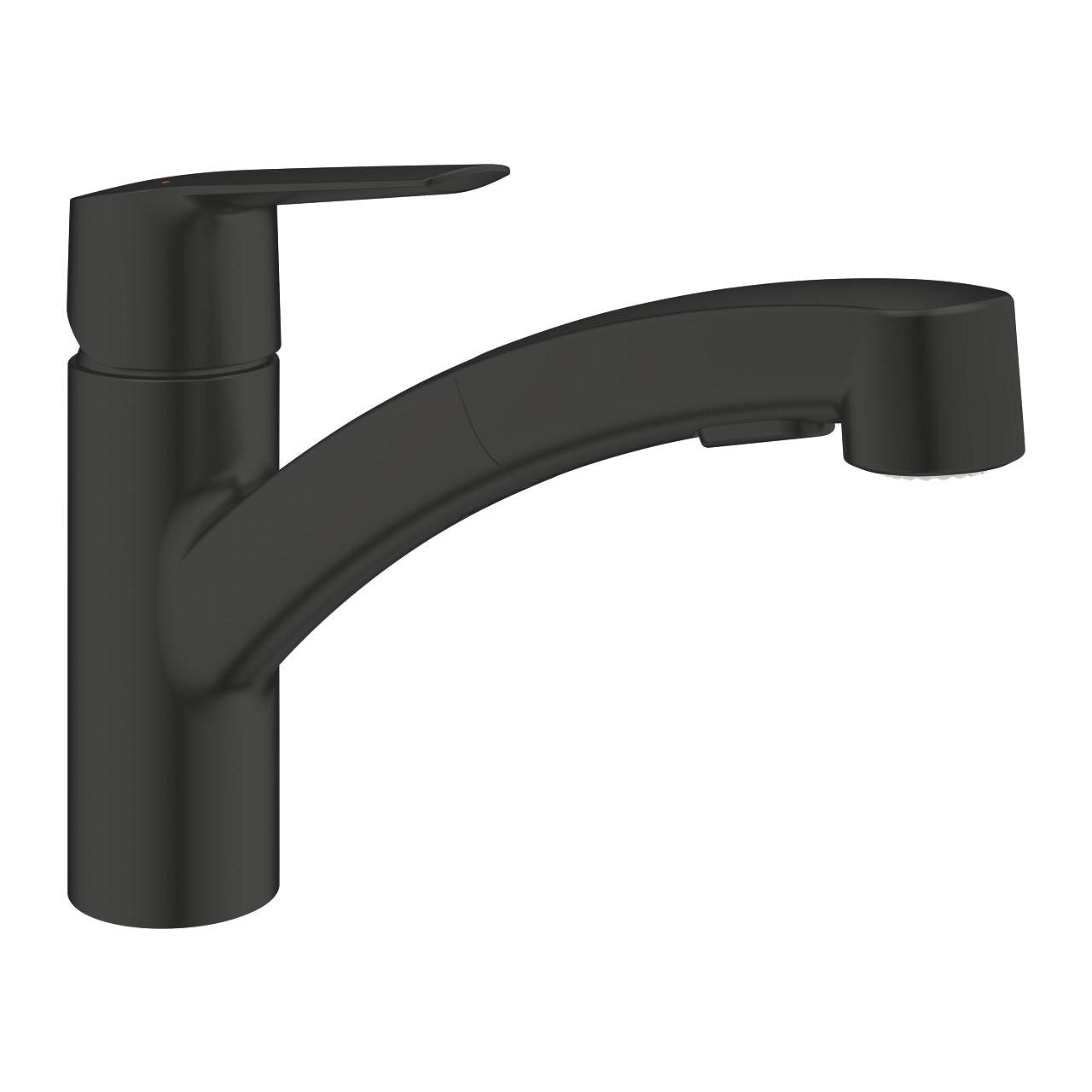 GROHE Start – Einhand-Spültischbatterie, Höhe 18,5 cm, ausziehbare Brause, matt schwarz