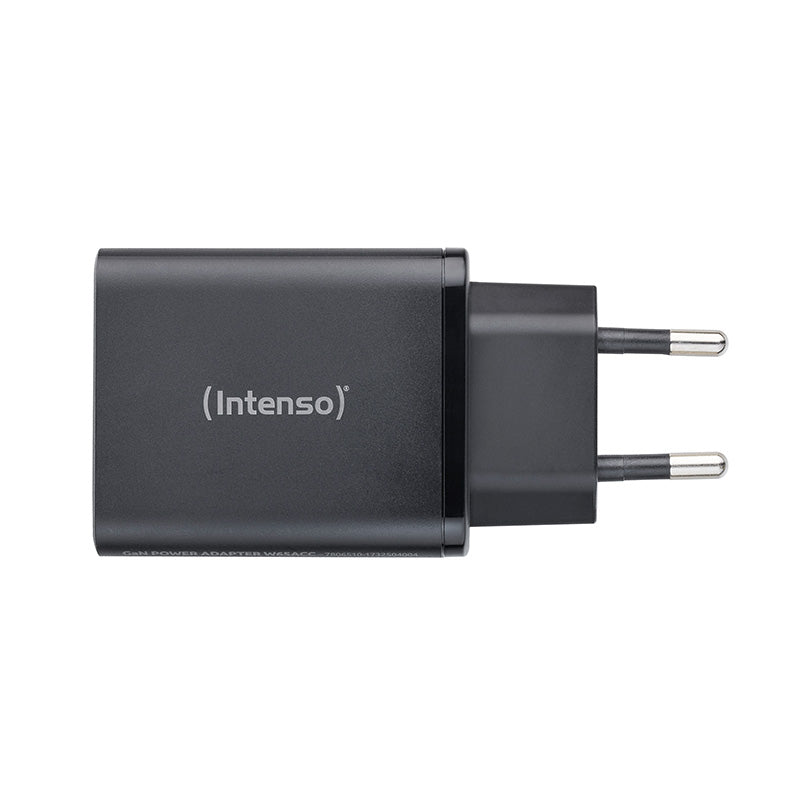 Intenso W65ACC USB-Wandladegerät 65 W – USB-C×2, USB-A×1 – GaN, Schwarz