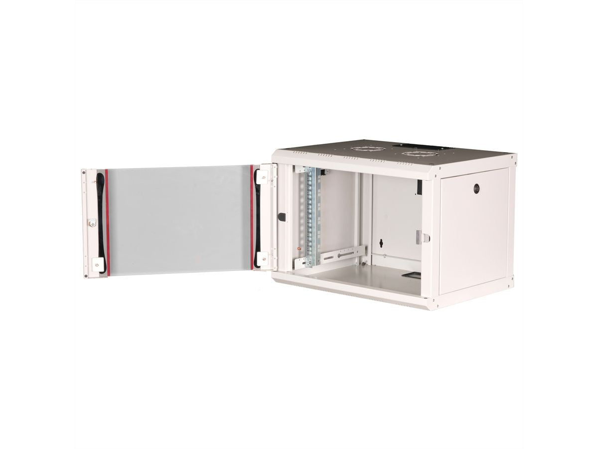 ROLINE Pro – 19" Wandverteiler 7U, IP20, abschliessbar, 600 × 450 × 418 mm, lichtgrau