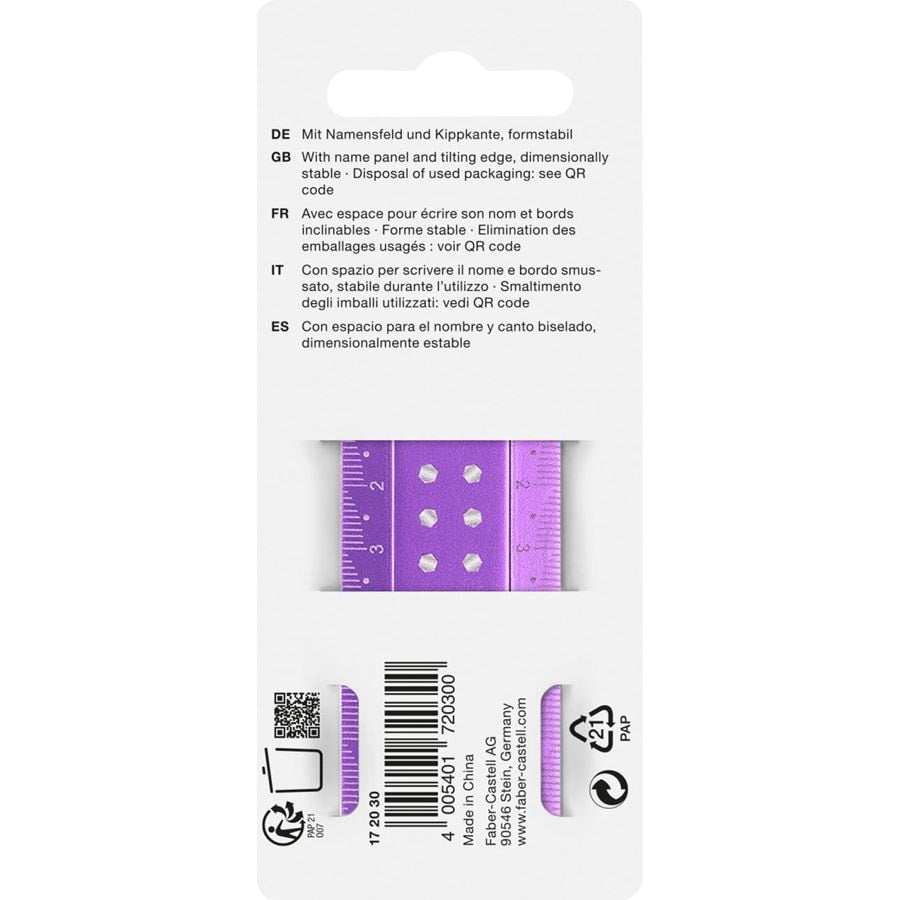 Faber-Castell Lineal – Kunststoff – 38 cm – Facette
