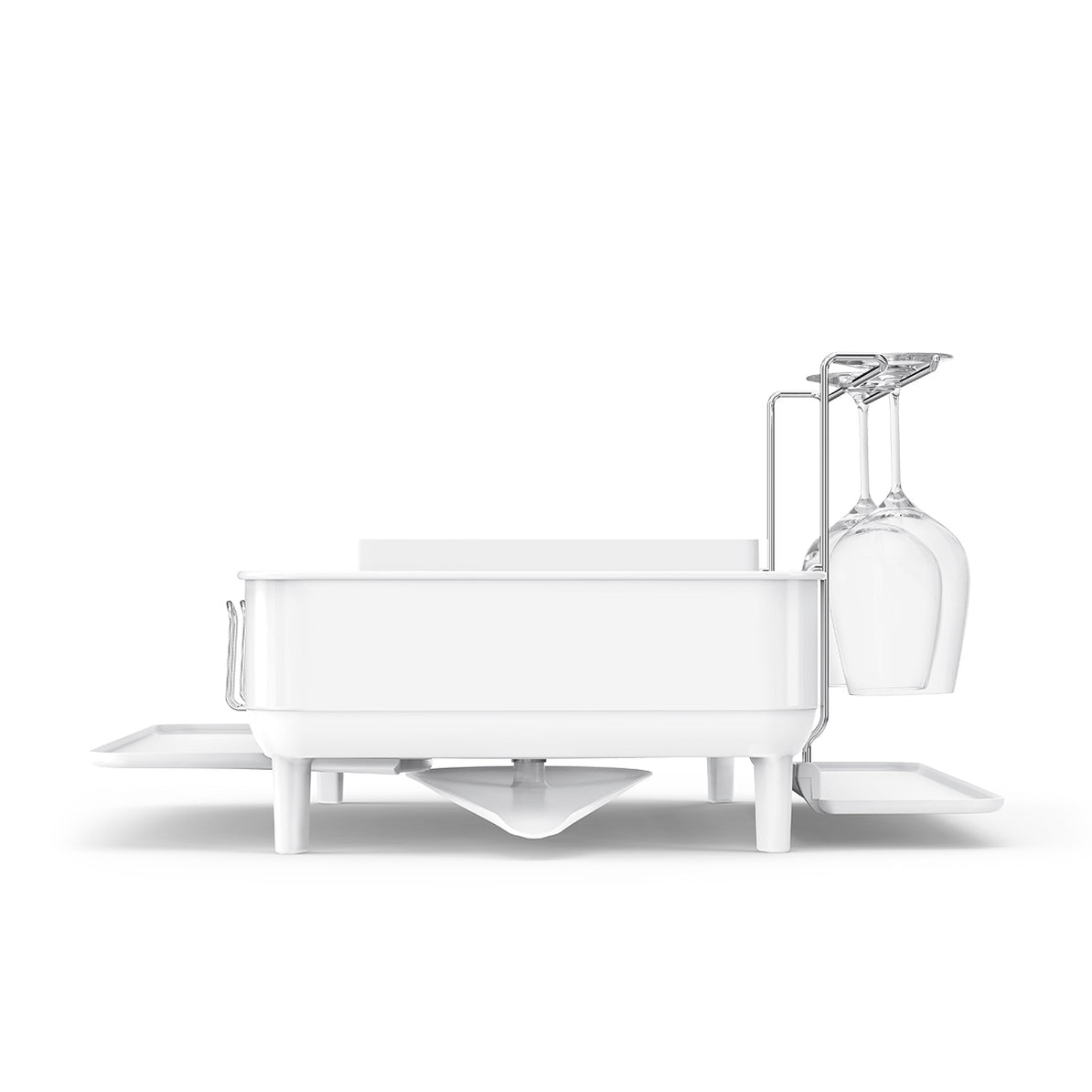 Simplehuman – Abtropfgestell 56,6 × 51,4 × 29,2 cm, Edelstahl/Kunststoff, Weiss