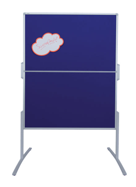 Franken Pinnwand – Alurahmen – 60 × 190 cm, blau