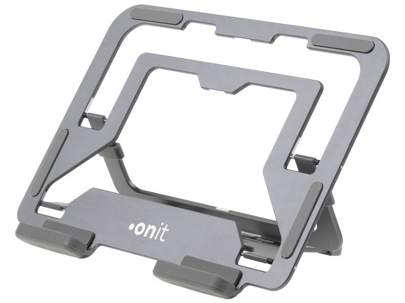 ONIT Laptop-Ständer – bis 14", faltbar, höhenverstellbar – Anthrazit