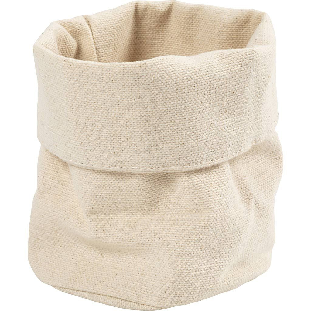 Creativ Company Aufbewahrungskorb – Baumwolle – Hellbeige – 90 × 145 × 90 mm – 2-teiliges Set