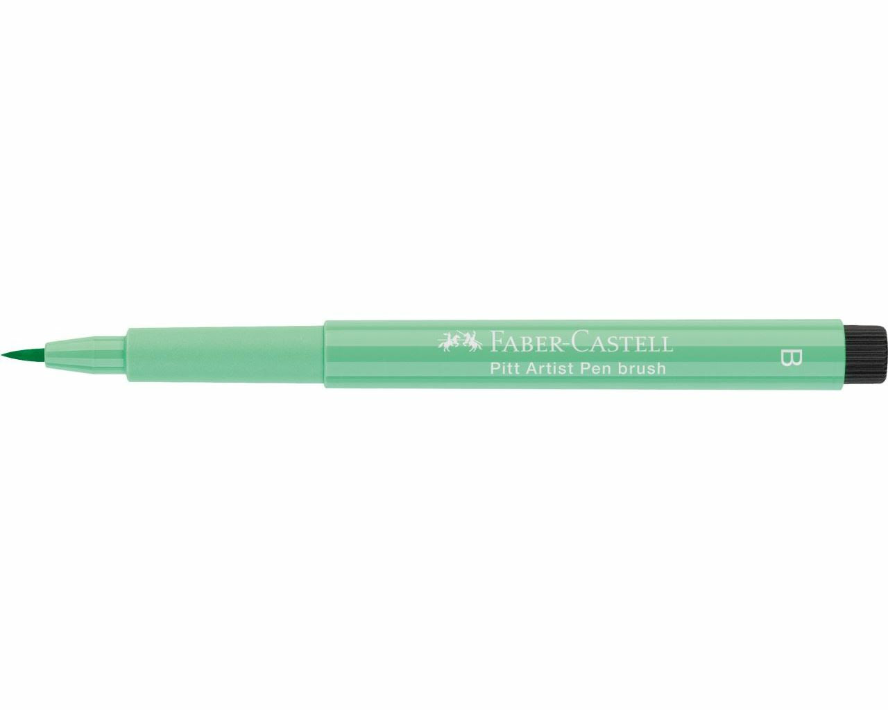 Faber-Castell Pitt Artist Pen – Pinselstift, 2,5 mm, pigmentiert, wasserfest, helles Phthalogrün