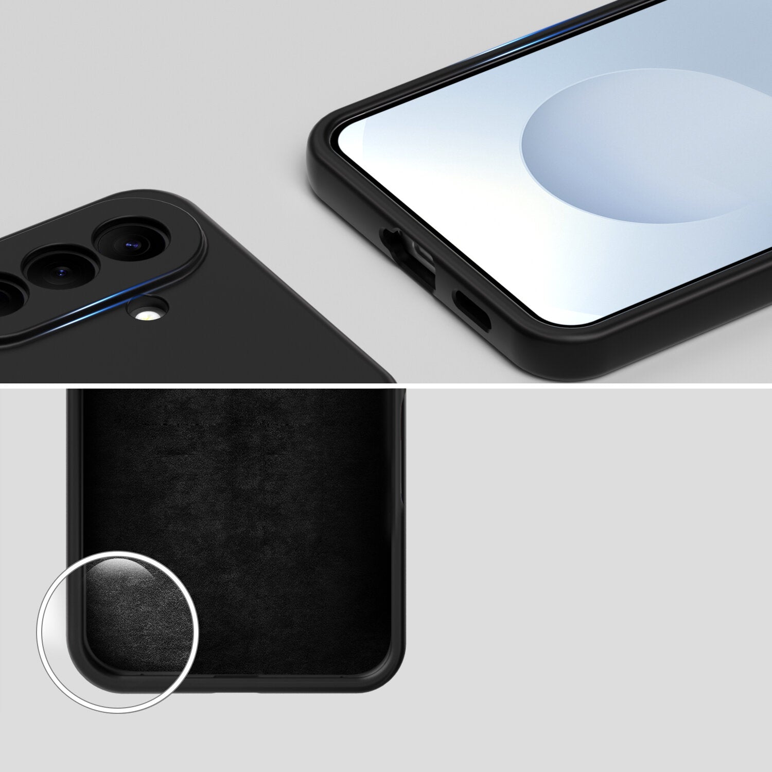 4smarts Backcover – für Samsung Galaxy A57 (5G), Silikon, Schwarz, kratzresistent