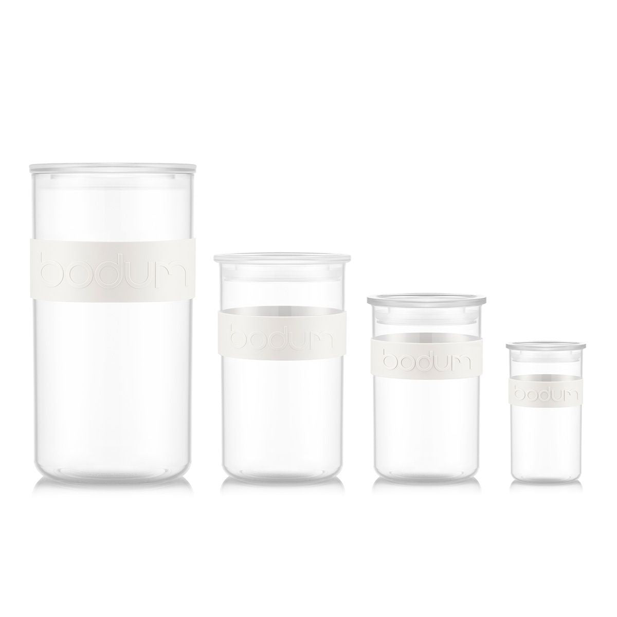 Bodum Presso Vorratsdose – 2 l – eckig – 12,5 × 22,5 × 12,5 cm – Kunststoff – weiss