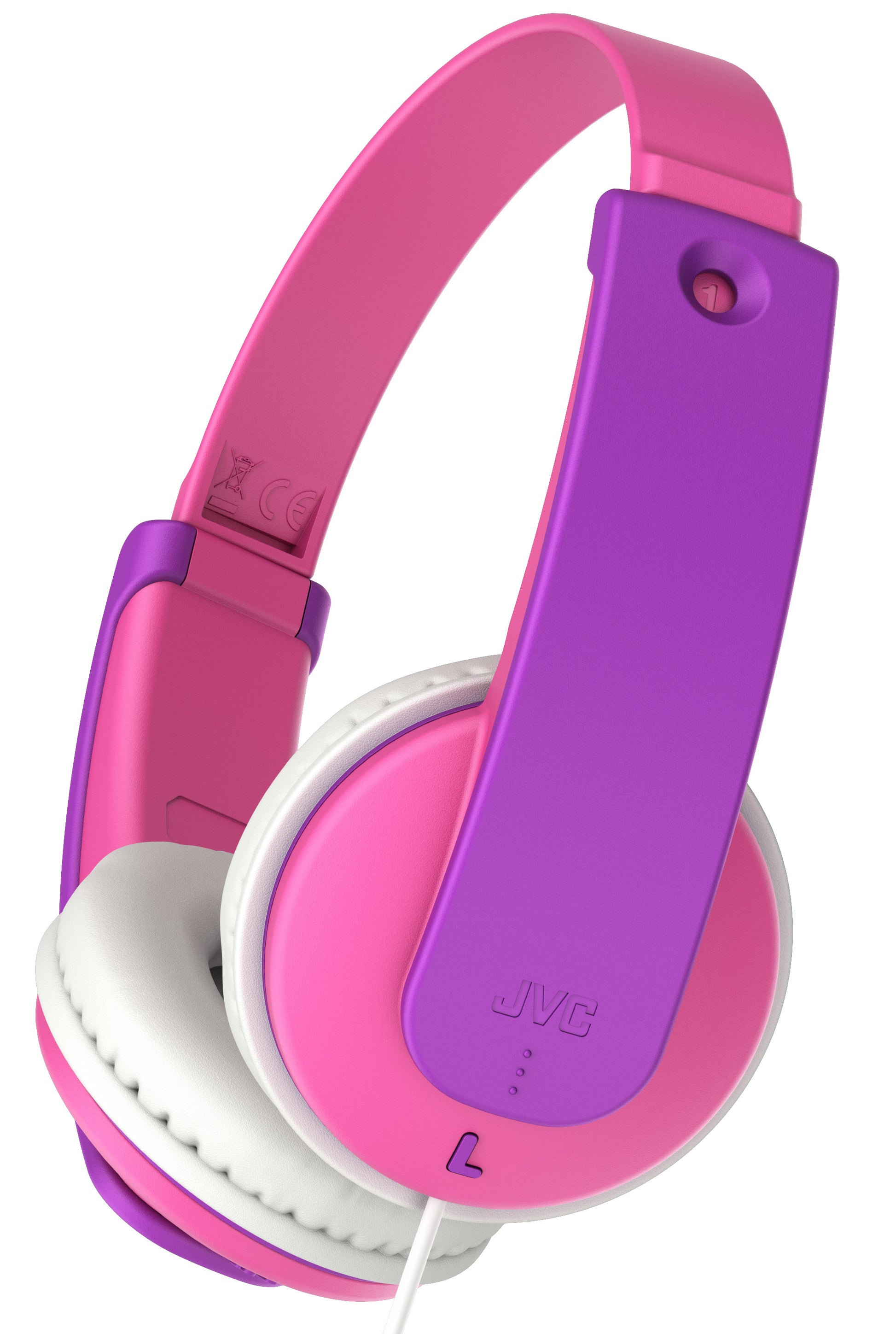 JVC HA-KD7-PN – On-Ear Kopfhörer – 3,5 mm Klinke, geschlossen, Lautstärkebegrenzung – Pink/Violett