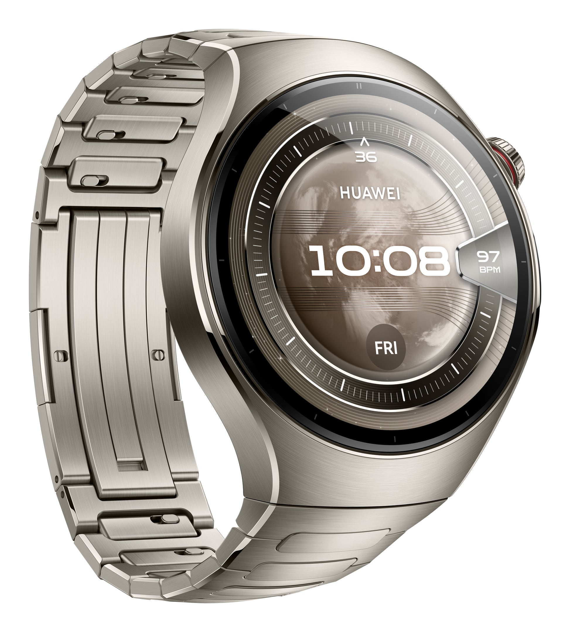 Huawei Watch 5 – 46 mm, AMOLED, Titan Silber, 5 ATM