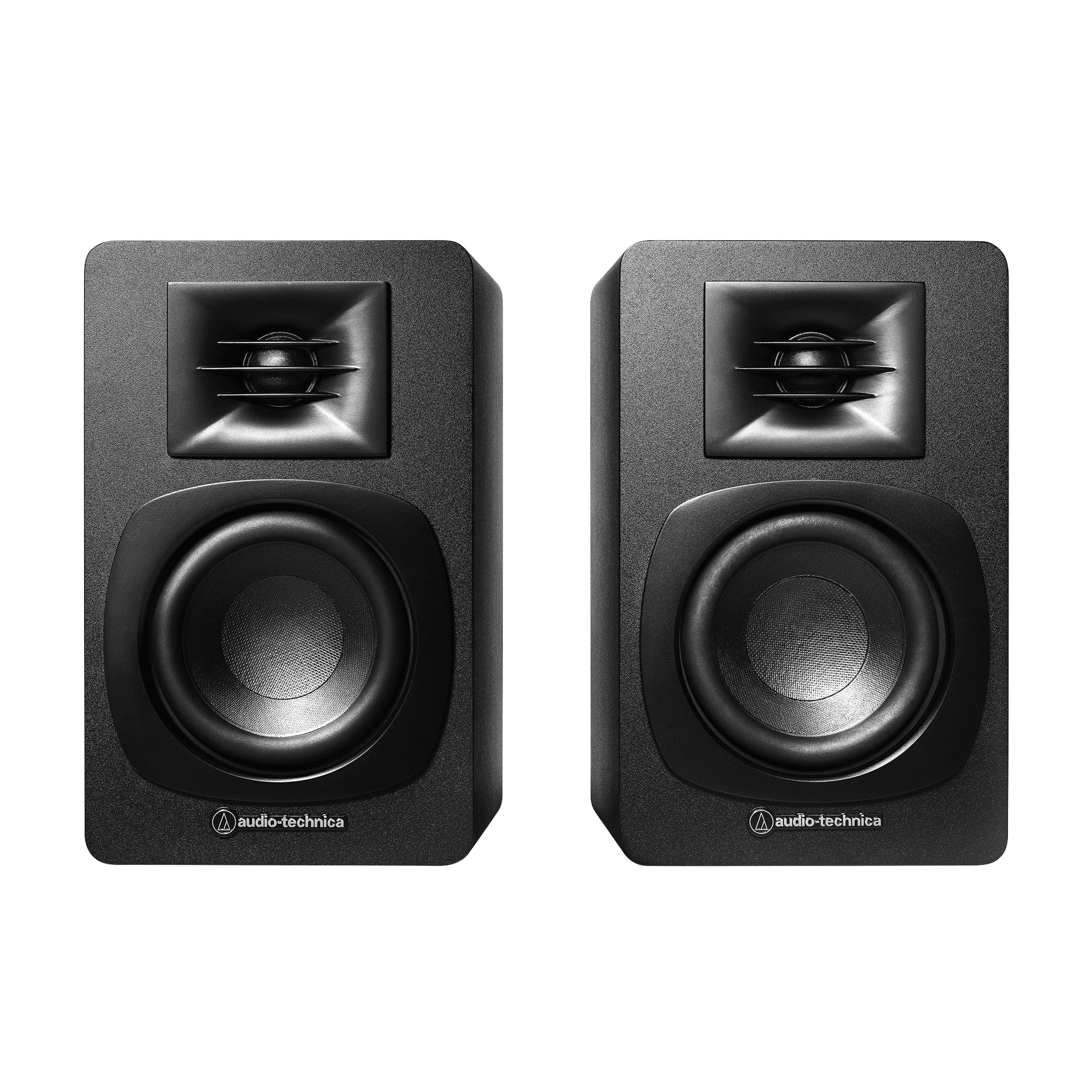 Audio-Technica AT-SP3X – Aktiv-Regallautsprecher – 30 W, 3,0" Tieftöner, 1,1" Hochtöner, Schwarz